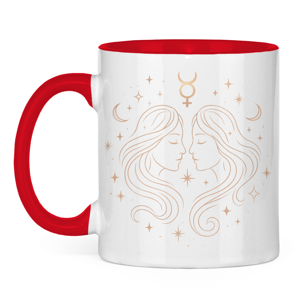 zweifarbige Sternzeichen Kaffee Tasse - Zwilling | Celestia Spirit