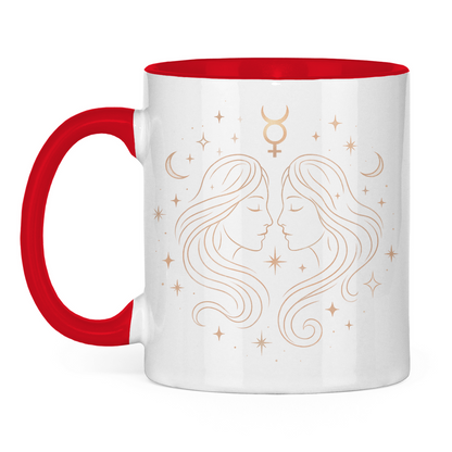 zweifarbige Sternzeichen Kaffee Tasse - Zwilling | Celestia Spirit