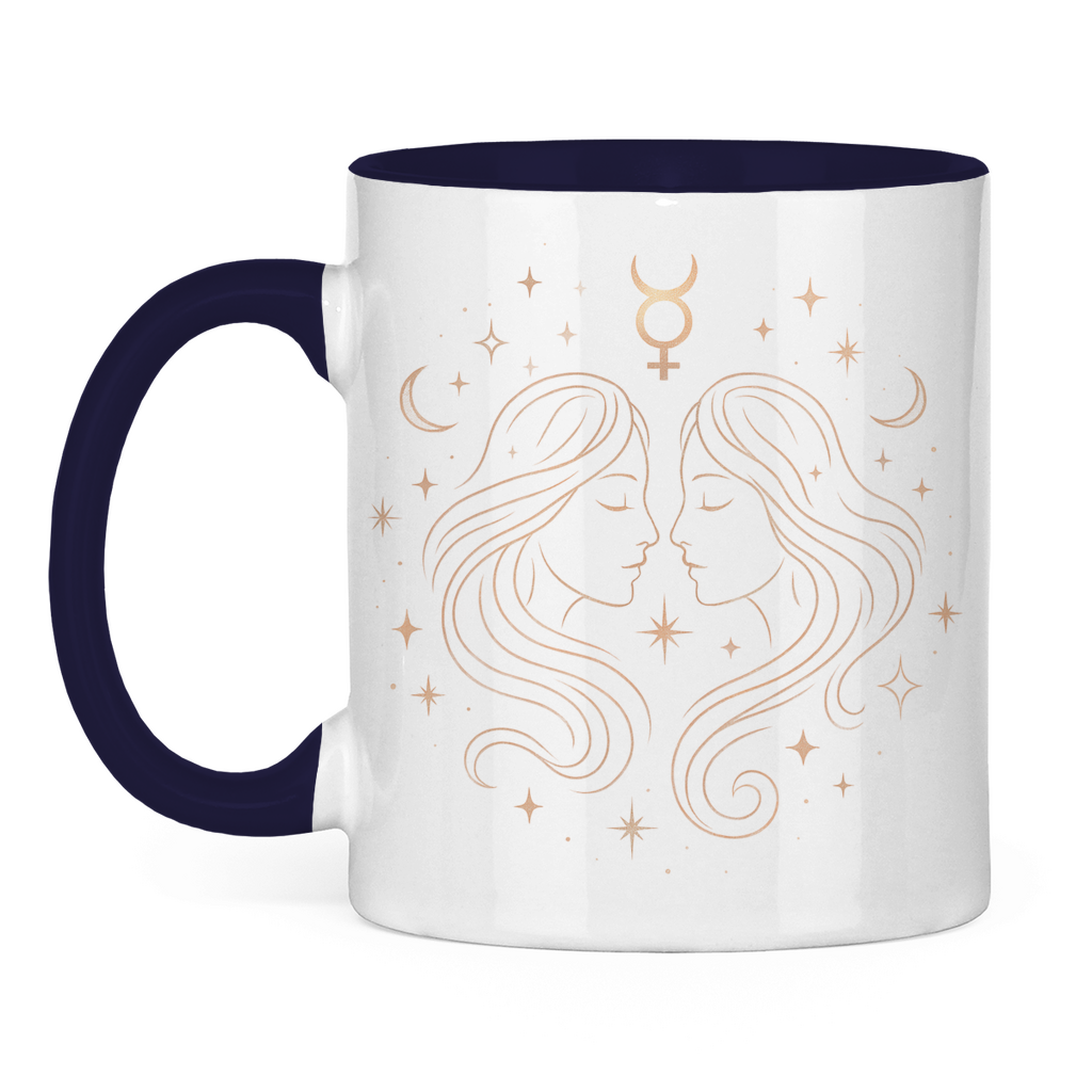 zweifarbige Sternzeichen Kaffee Tasse - Zwilling | Celestia Spirit