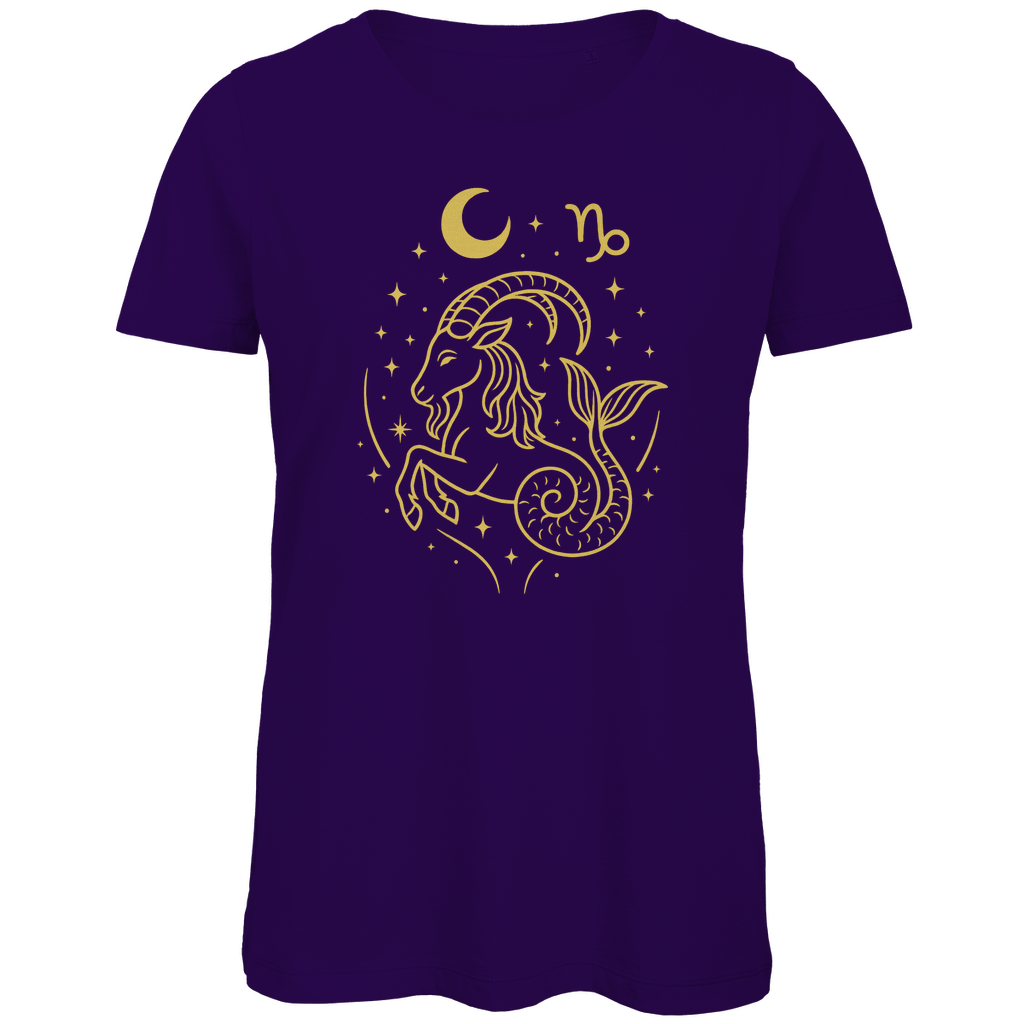 Bio Damen T-Shirt – Sternzeichen Steinbock | Celestia Spirit | Spirituelle Mode