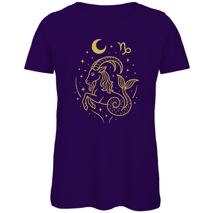 Bio Damen T-Shirt – Sternzeichen Steinbock | Celestia Spirit | Spirituelle Mode