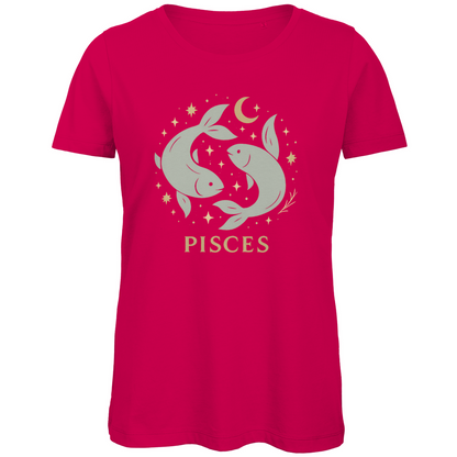 Bio Damen T-Shirt – Sternzeichen Fische | Celestia Spirit | Spirituelle Mode