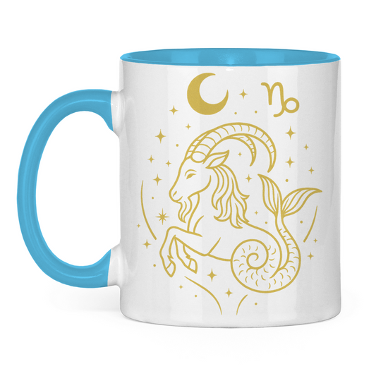 zweifarbige Sternzeichen Steinbock Kaffee Tasse | Celestia Spirit | Spirituelle Mode