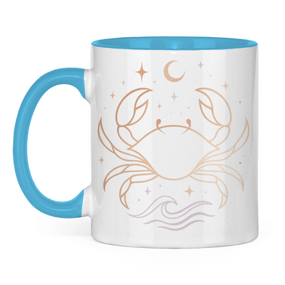 zweifarbige Sternzeichen Kaffee Tasse - Krebs | Celestia Spirit