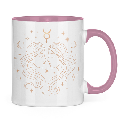 zweifarbige Sternzeichen Kaffee Tasse - Zwilling | Celestia Spirit