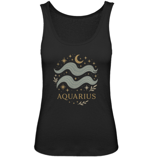 Bio Damen Tank Top – Sternzeichen Wassermann | Celestia Spirit | Spirituelle Mode