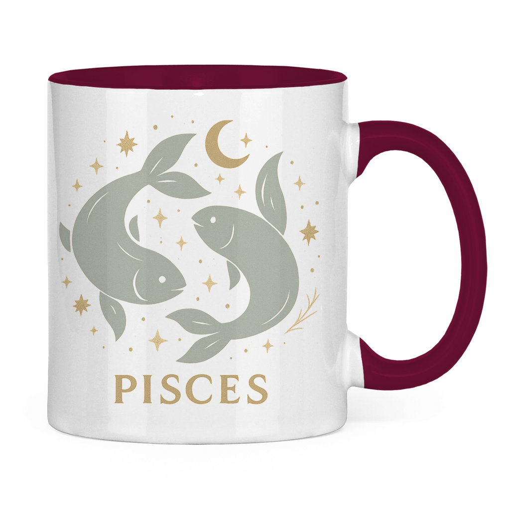 zweifarbige Sternzeichen Fische Kaffee Tasse | Celestia Spirit | Spirituelle Mode