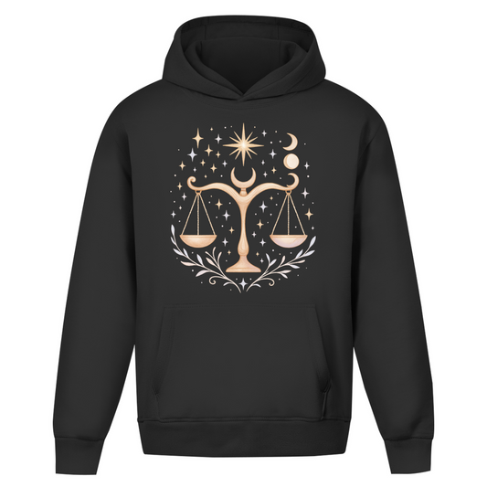 Oversize Hoodie – Sternzeichen Waage | Celestia Spirit | Spirituelle Mode