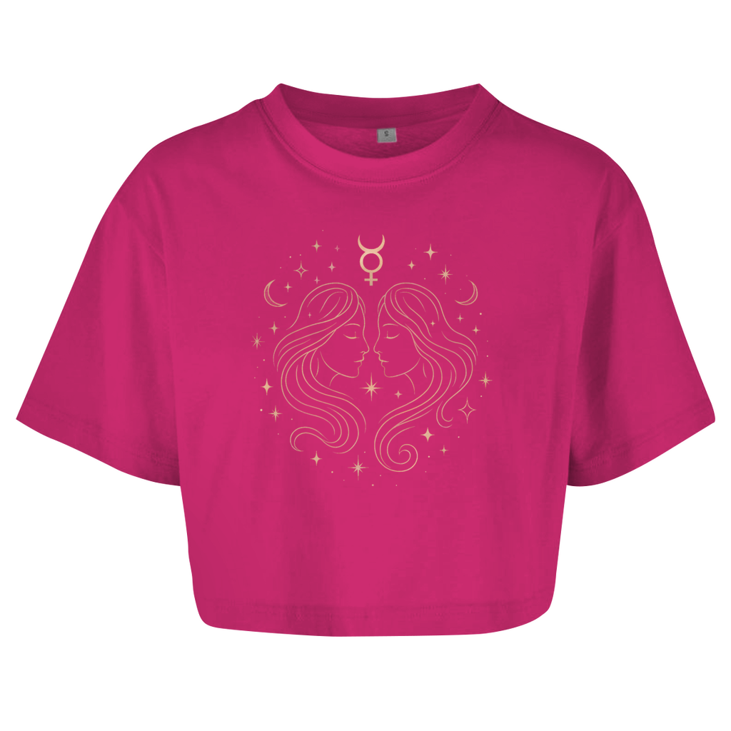 Oversize Crop Top - Zwillinge | Damen | Celestia Spirit