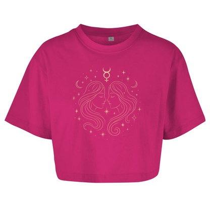 Oversize Crop Top - Zwillinge | Damen | Celestia Spirit