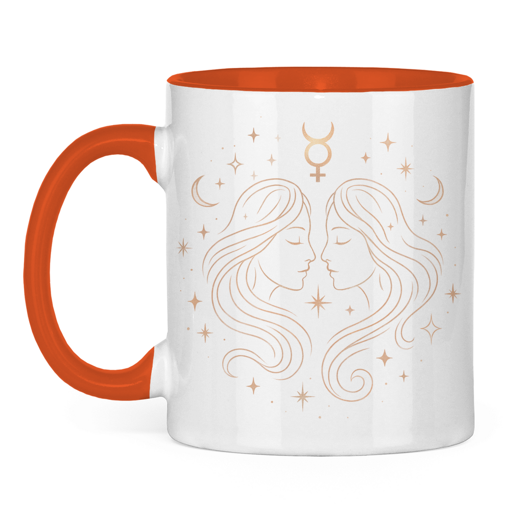 zweifarbige Sternzeichen Kaffee Tasse - Zwilling | Celestia Spirit