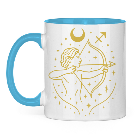 zweifarbige Sternzeichen Schütze Kaffee Tasse | Celestia Spirit | Spirituelle Mode