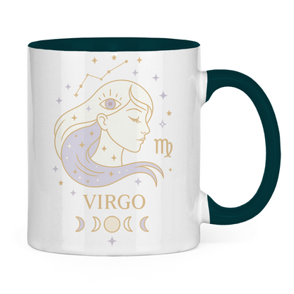 zweifarbige Sternzeichen Jungfrau Kaffee Tasse | Celestia Spirit | Spirituelle Mode