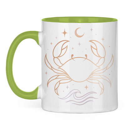 zweifarbige Sternzeichen Kaffee Tasse - Krebs | Celestia Spirit