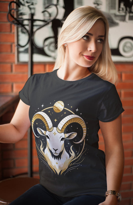 Premium Organic T-Shirt - Aries | Women | Celestia Spirit