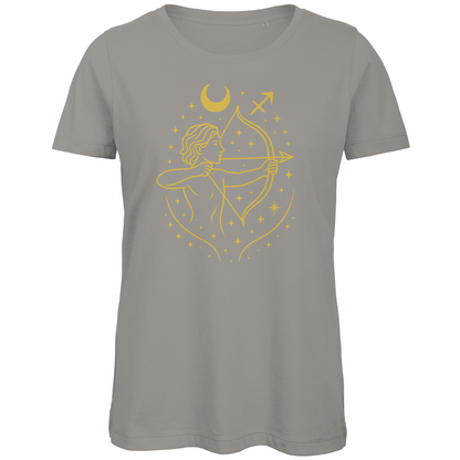 Bio Damen T-Shirt – Sternzeichen Schütze | Celestia Spirit | Spirituelle Mode