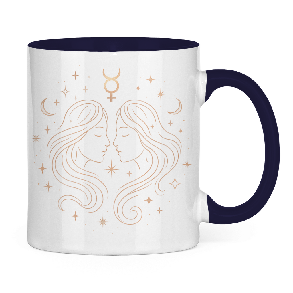 zweifarbige Sternzeichen Kaffee Tasse - Zwilling | Celestia Spirit