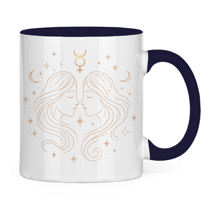 zweifarbige Sternzeichen Kaffee Tasse - Zwilling | Celestia Spirit