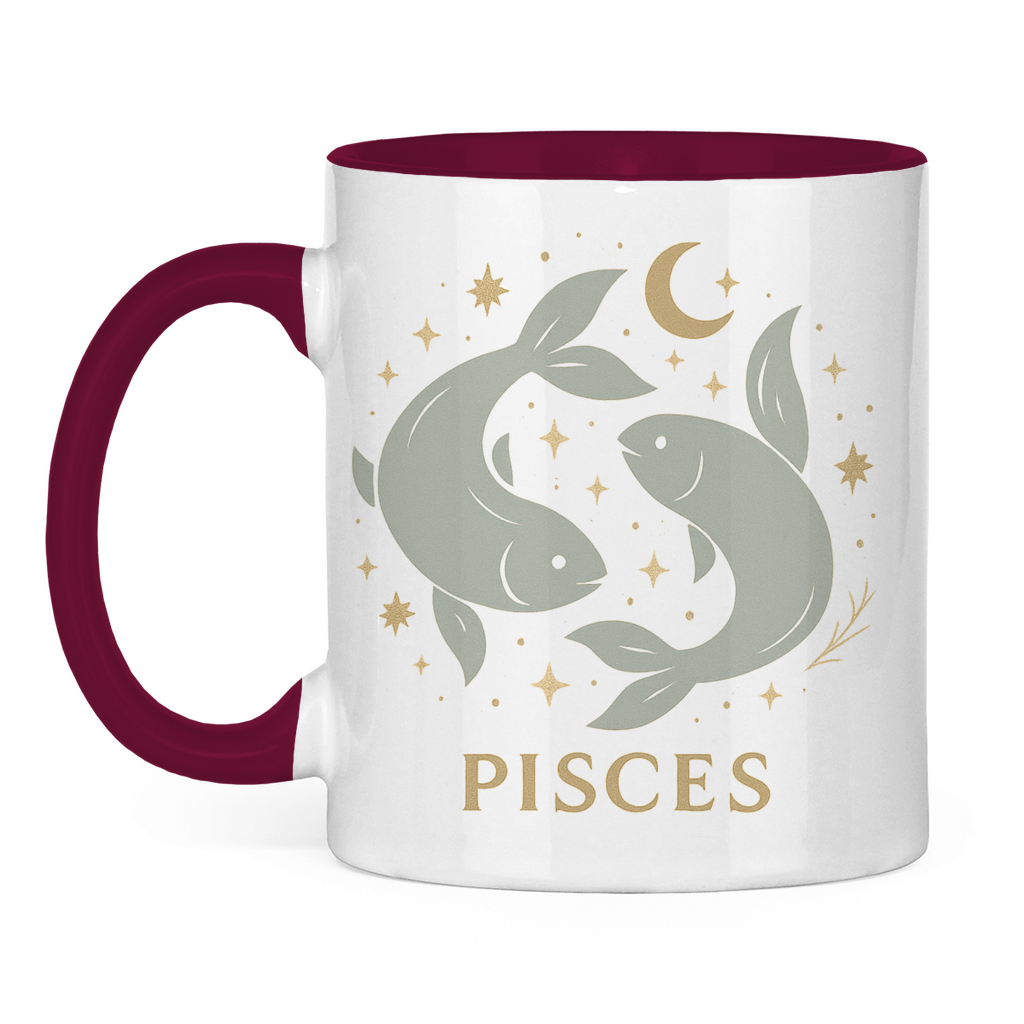 zweifarbige Sternzeichen Fische Kaffee Tasse | Celestia Spirit | Spirituelle Mode