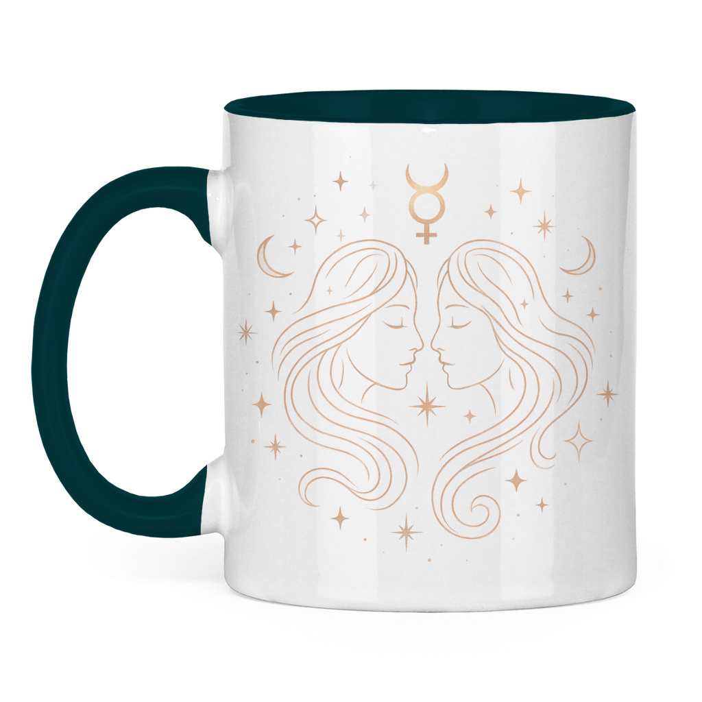 zweifarbige Sternzeichen Kaffee Tasse - Zwilling | Celestia Spirit