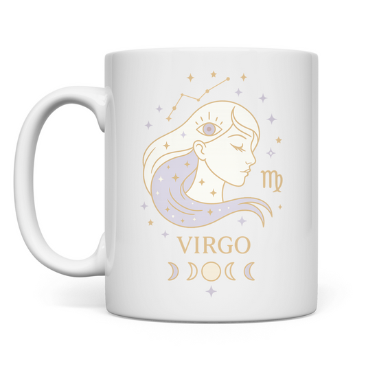 Kaffee Tasse – Sternzeichen Jungfrau | Celestia Spirit | Spirituelle Mode