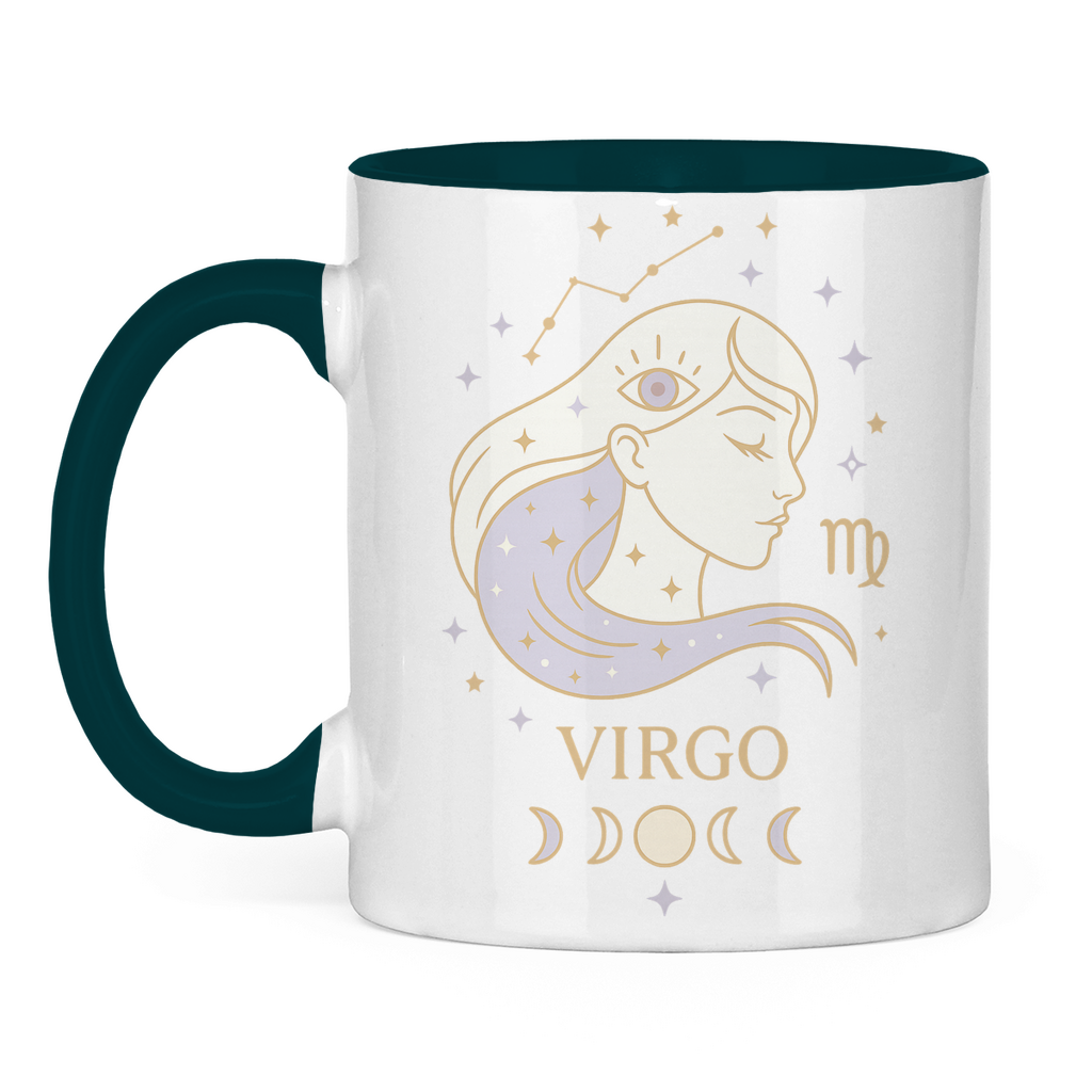 zweifarbige Sternzeichen Jungfrau Kaffee Tasse | Celestia Spirit | Spirituelle Mode