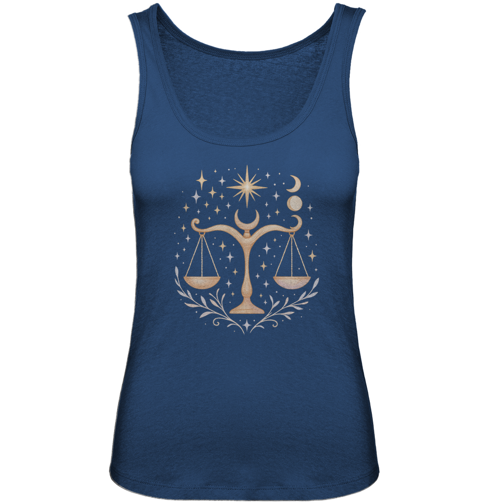 Bio Damen Tank Top – Sternzeichen Waage | Celestia Spirit | Spirituelle Mode