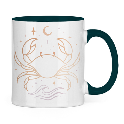 zweifarbige Sternzeichen Kaffee Tasse - Krebs | Celestia Spirit