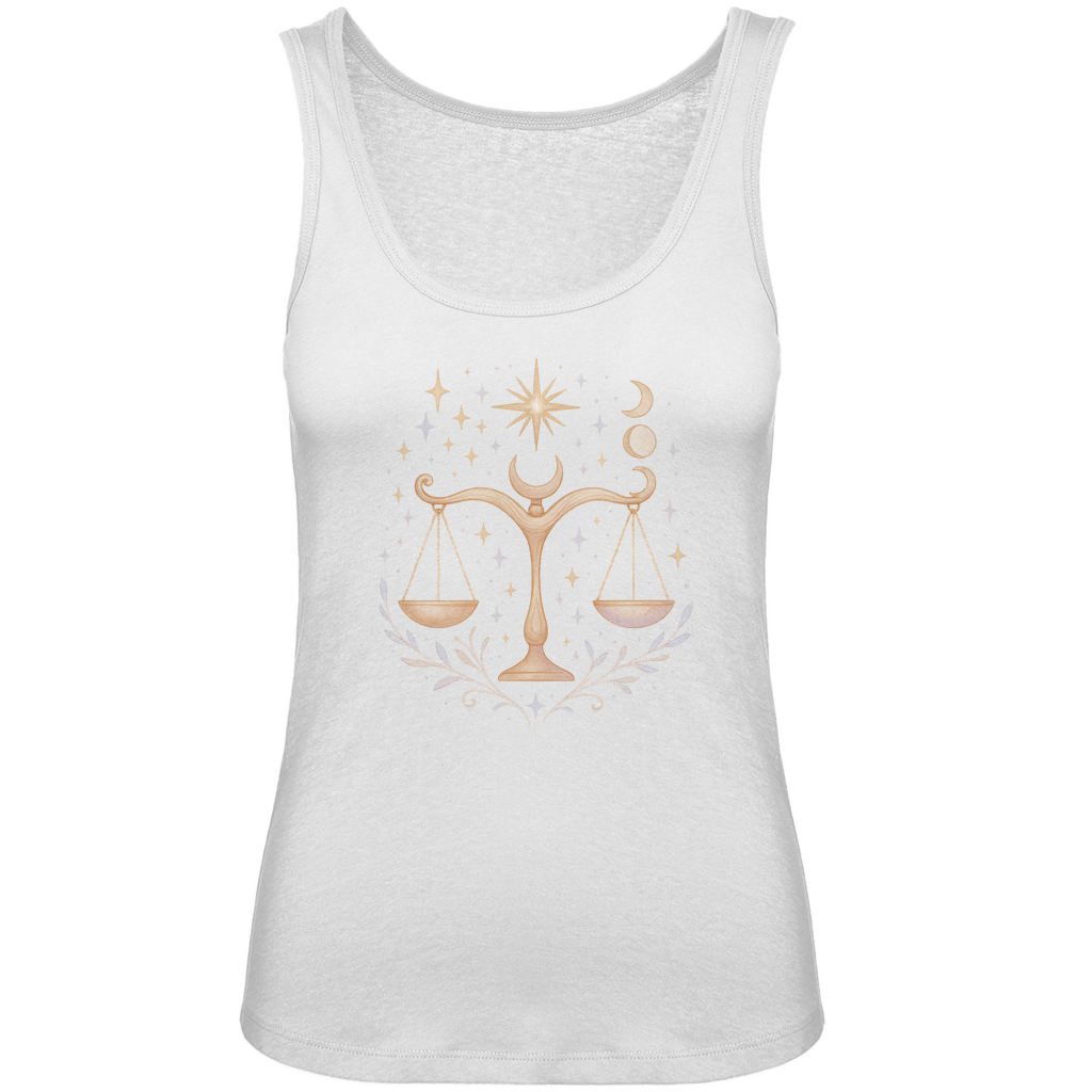 Bio Damen Tank Top – Sternzeichen Waage | Celestia Spirit | Spirituelle Mode