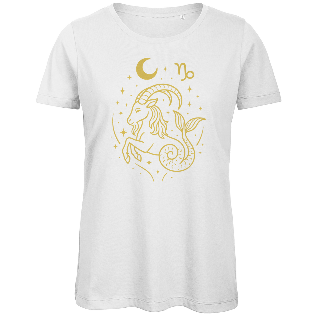 Bio Damen T-Shirt – Sternzeichen Steinbock | Celestia Spirit | Spirituelle Mode