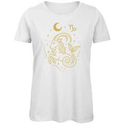 Bio Damen T-Shirt – Sternzeichen Steinbock | Celestia Spirit | Spirituelle Mode