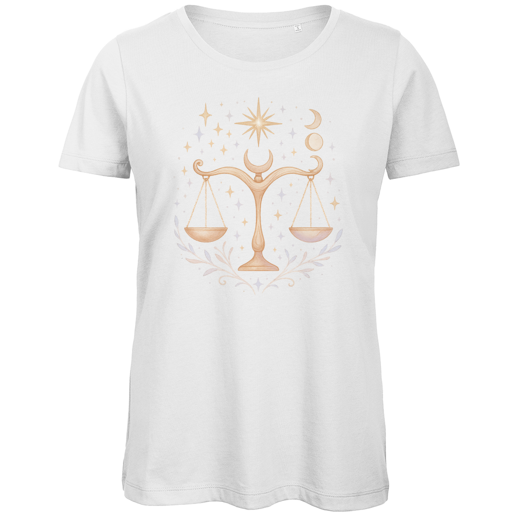 Bio Damen T-Shirt – Sternzeichen Waage | Celestia Spirit | Spirituelle Mode