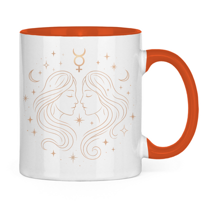 zweifarbige Sternzeichen Kaffee Tasse - Zwilling | Celestia Spirit