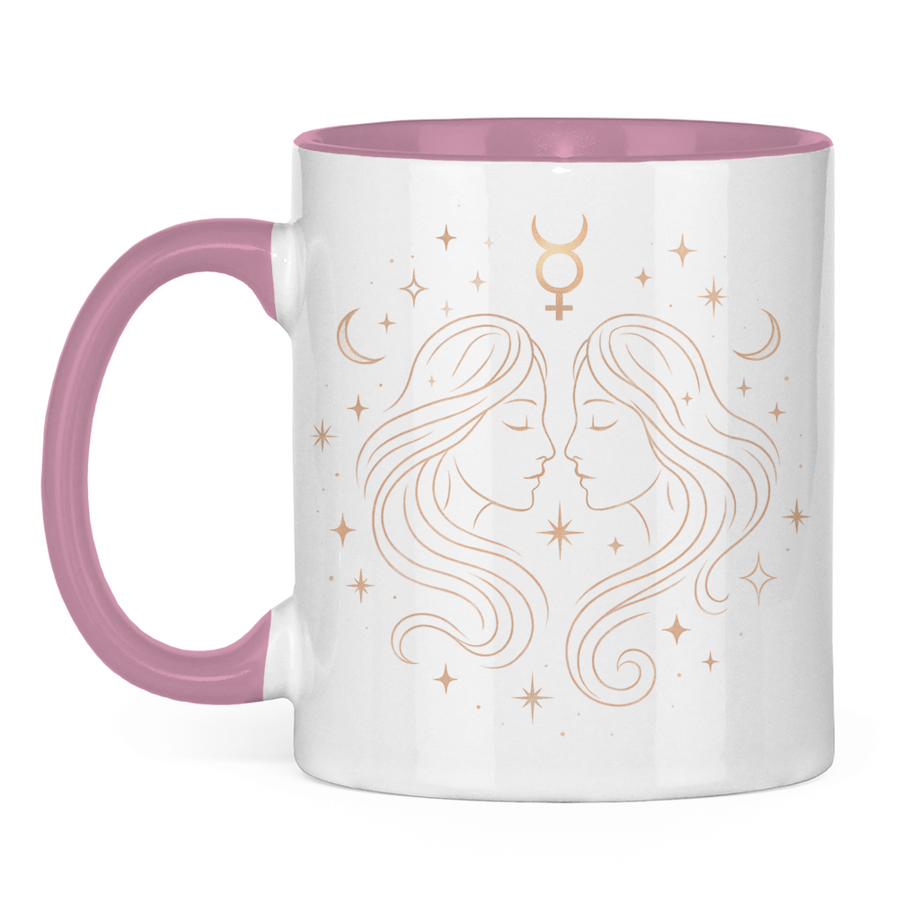 zweifarbige Sternzeichen Kaffee Tasse - Zwilling | Celestia Spirit
