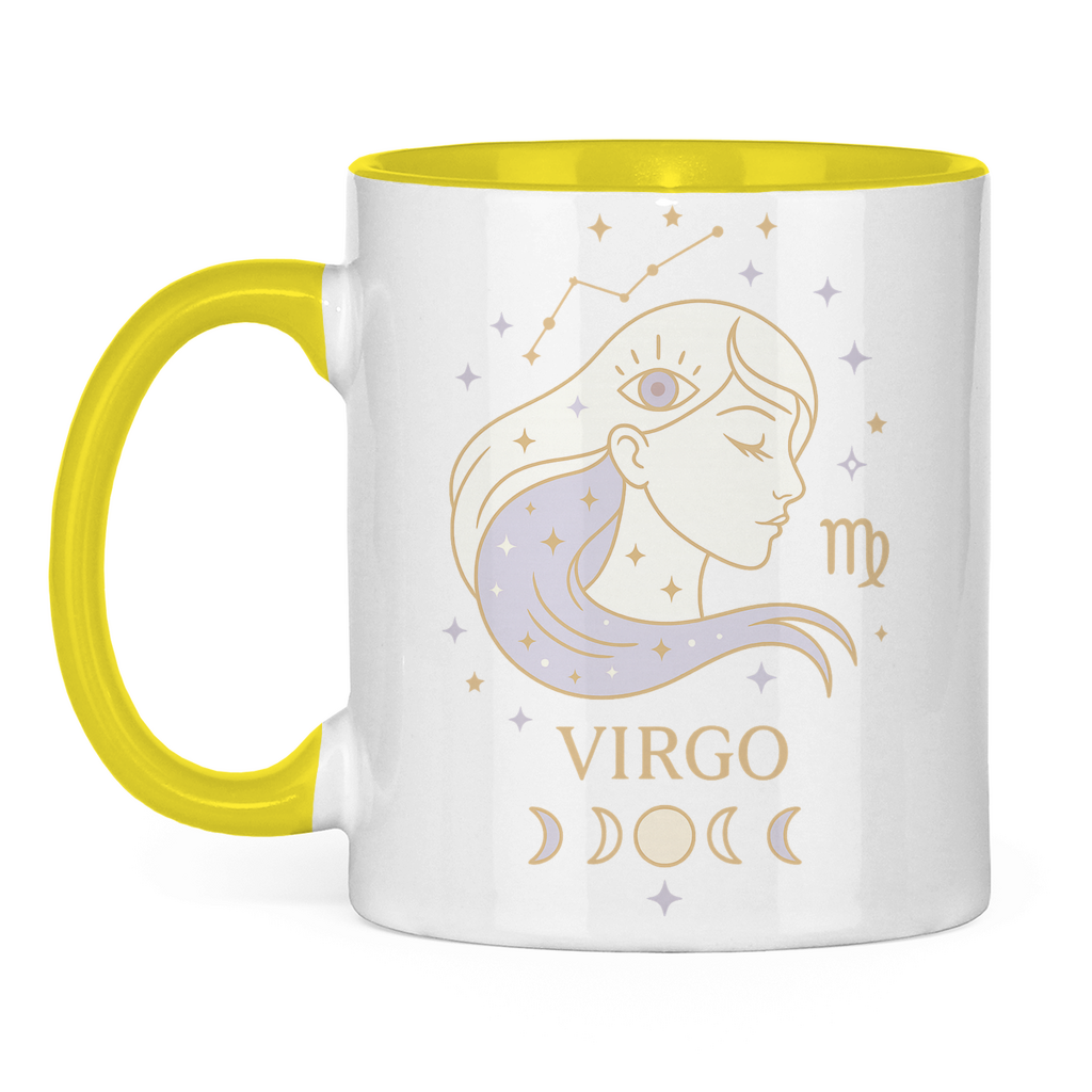 zweifarbige Sternzeichen Jungfrau Kaffee Tasse | Celestia Spirit | Spirituelle Mode