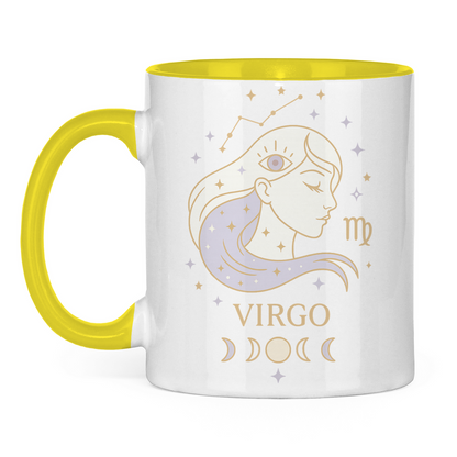 zweifarbige Sternzeichen Jungfrau Kaffee Tasse | Celestia Spirit | Spirituelle Mode