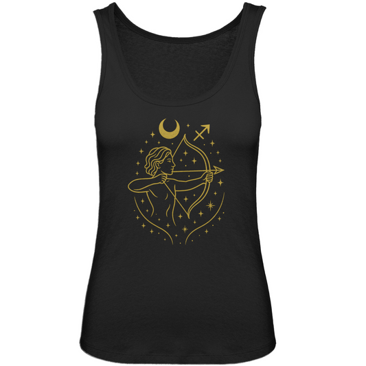 Bio Damen Tank Top – Sternzeichen Schütze | Celestia Spirit | Spirituelle Mode