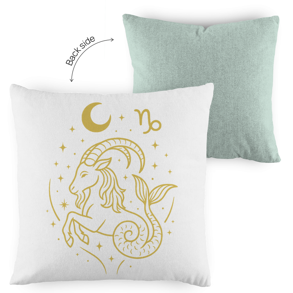 zweifarbiges Zierkissen – Sternzeichen Steinbock | Celestia Spirit | Spirituelle Mode