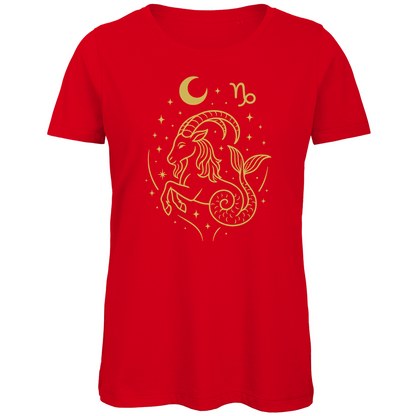 Bio Damen T-Shirt – Sternzeichen Steinbock | Celestia Spirit | Spirituelle Mode