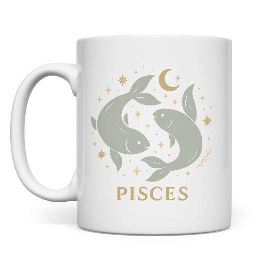 Kaffee Tasse – Sternzeichen Fische | Celestia Spirit | Spirituelle Mode