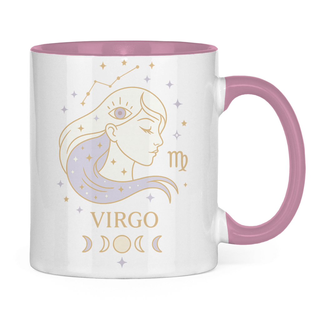 zweifarbige Sternzeichen Jungfrau Kaffee Tasse | Celestia Spirit | Spirituelle Mode