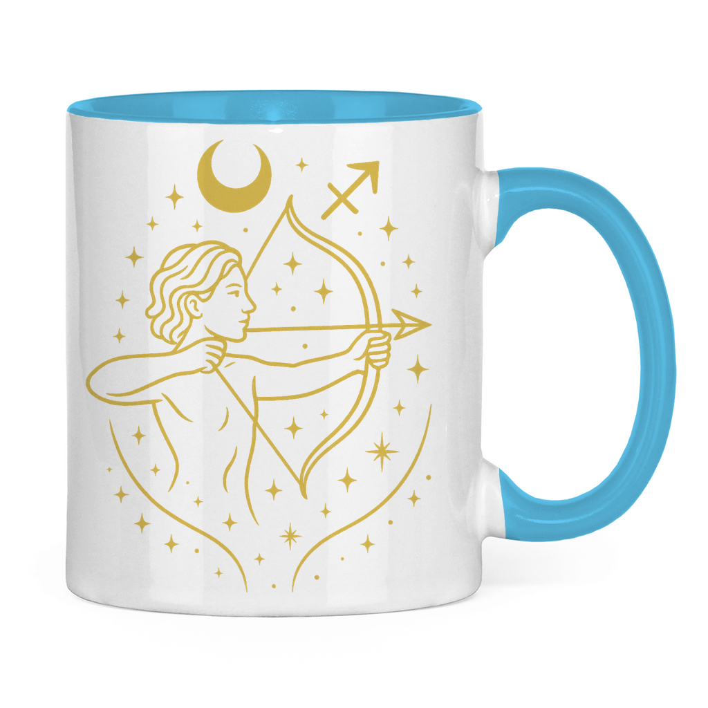 zweifarbige Sternzeichen Schütze Kaffee Tasse | Celestia Spirit | Spirituelle Mode