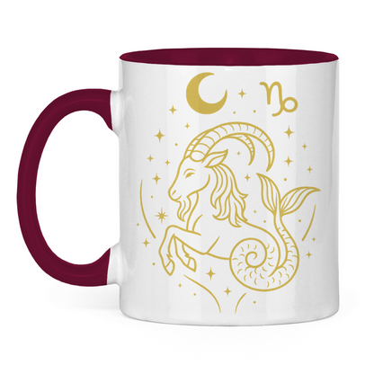 zweifarbige Sternzeichen Steinbock Kaffee Tasse | Celestia Spirit | Spirituelle Mode