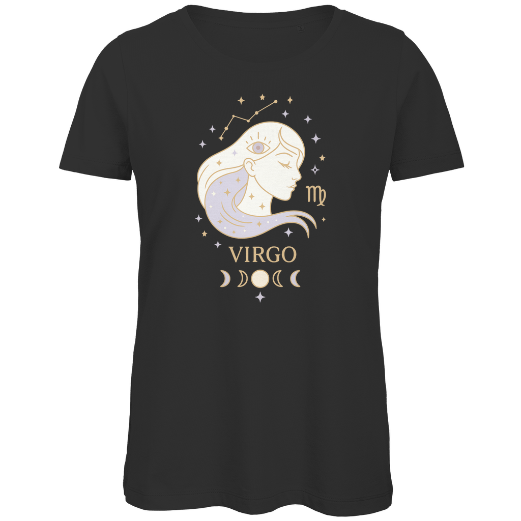 Bio Damen T-Shirt – Sternzeichen Jungfrau | Celestia Spirit | Spirituelle Mode