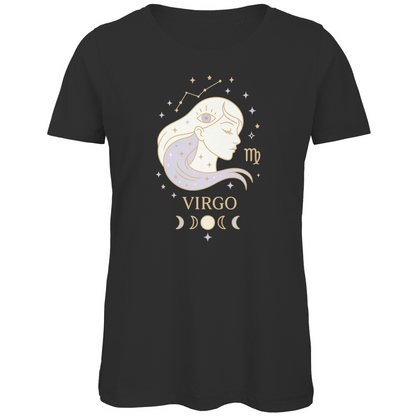 Bio Damen T-Shirt – Sternzeichen Jungfrau | Celestia Spirit | Spirituelle Mode