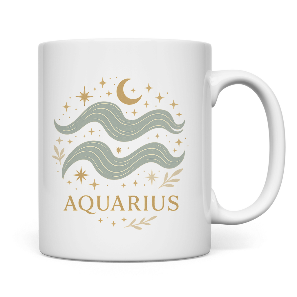 Kaffee Tasse – Sternzeichen Wassermann | Celestia Spirit | Spirituelle Mode