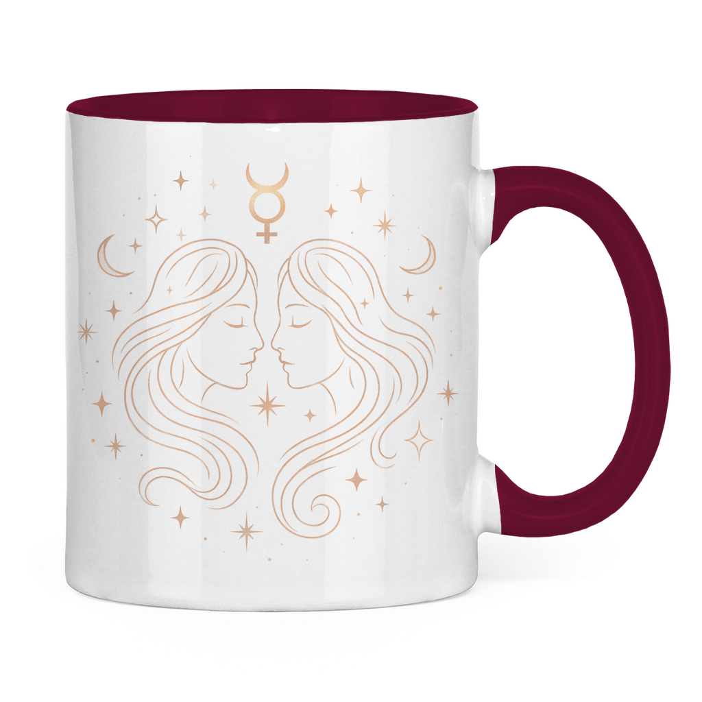 zweifarbige Sternzeichen Kaffee Tasse - Zwilling | Celestia Spirit