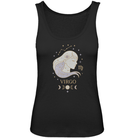 Bio Damen Tank Top – Sternzeichen Jungfrau | Celestia Spirit | Spirituelle Mode