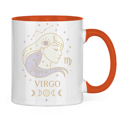 zweifarbige Sternzeichen Jungfrau Kaffee Tasse | Celestia Spirit | Spirituelle Mode