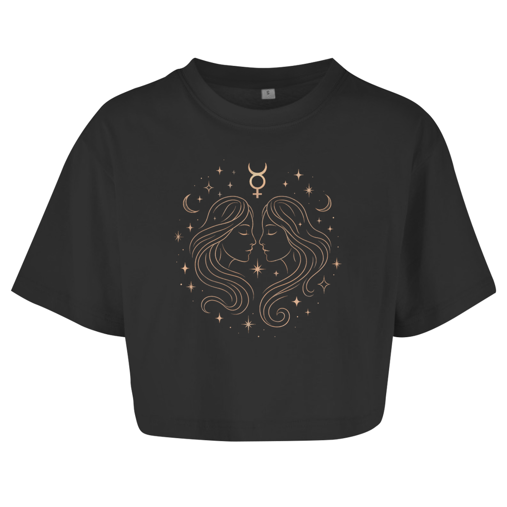 Oversize Crop Top - Zwillinge | Damen | Celestia Spirit